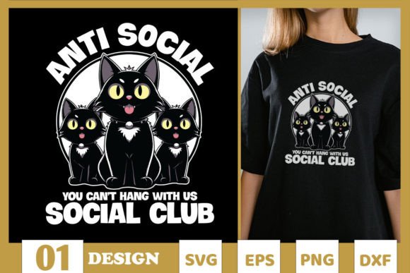 Anti Social Social Club Cute Black Cat