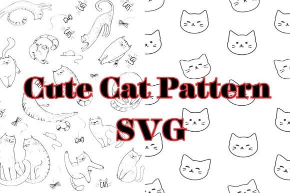 Beige Cute Cat Pattern