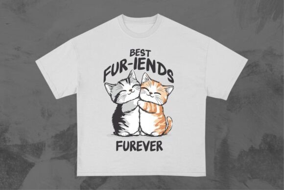 Best Fur-iends Furever Funny Cat Design