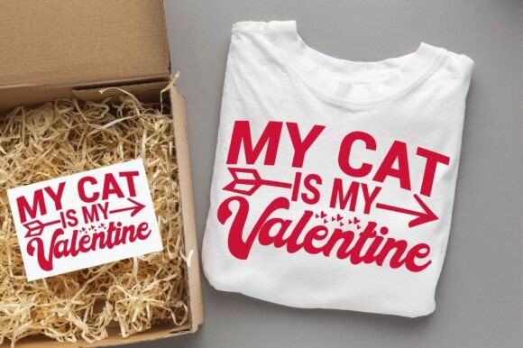 Cat is My Valentine Svg Png Design