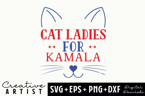 Cat Ladies for Kamala SVG PNG