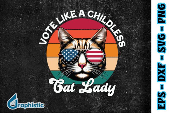 Cat Lady Retro Like a Childless SVG