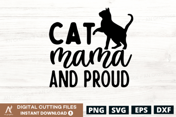 Cat Mama and Proud SVG