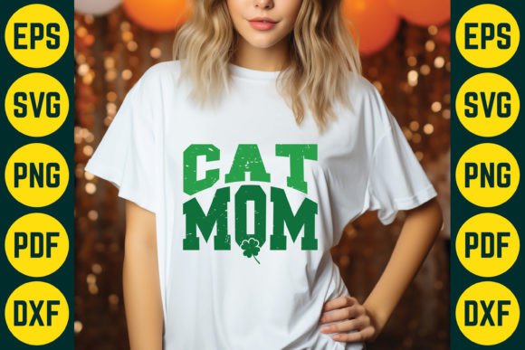 Cat Mom – Retro St Patrick’s SVG Design