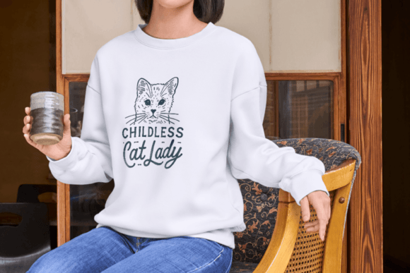 Childless Cat Lady PNG and SVG File
