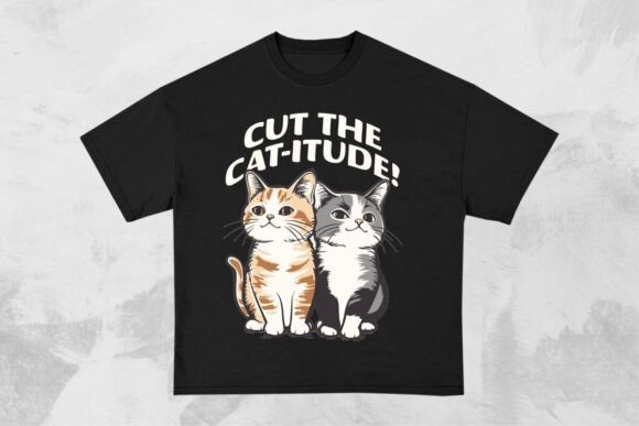 Cut the Cat-itude Funny Cat Design