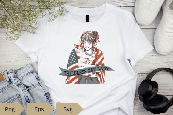 Funny Childless Cat Ladies Vote T-shirt