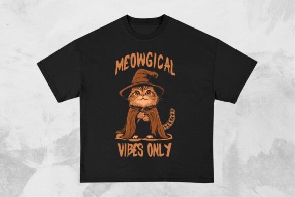 Meowgical Vibes Only Funny Cat Design
