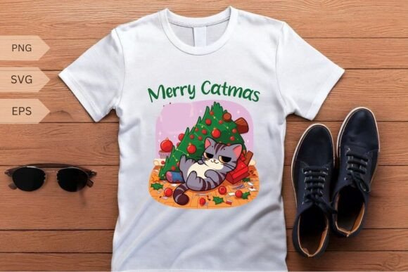 Merry Catmas Funny Christmas Cat Lover