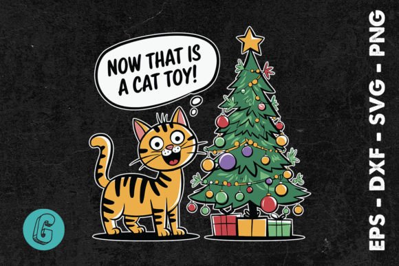 Now That is a Cat Toy Tree Christmas SVG