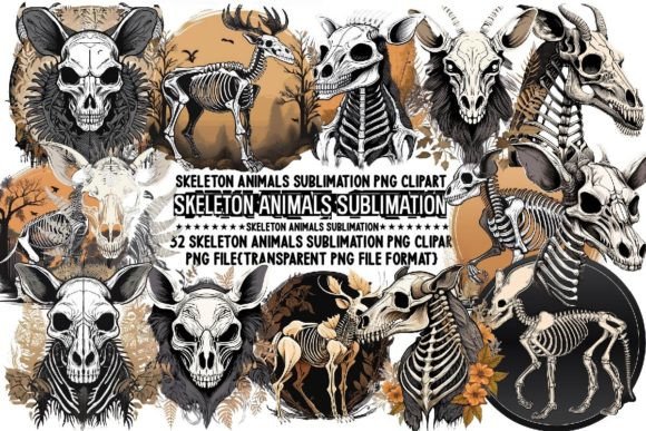 Skeleton Animals Sublimation Bundle